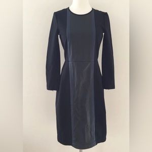 J Crew Leather Panel Dress